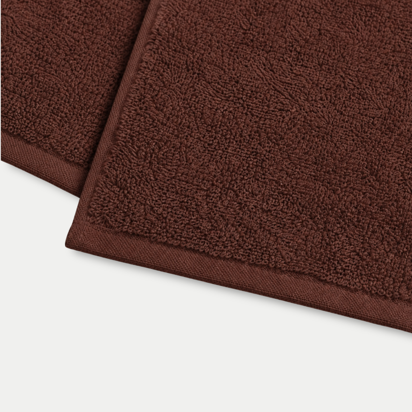 Gästehandtücher Zero-Twist-Baumwolle 30x30 cm (4 St.) | Chestnut