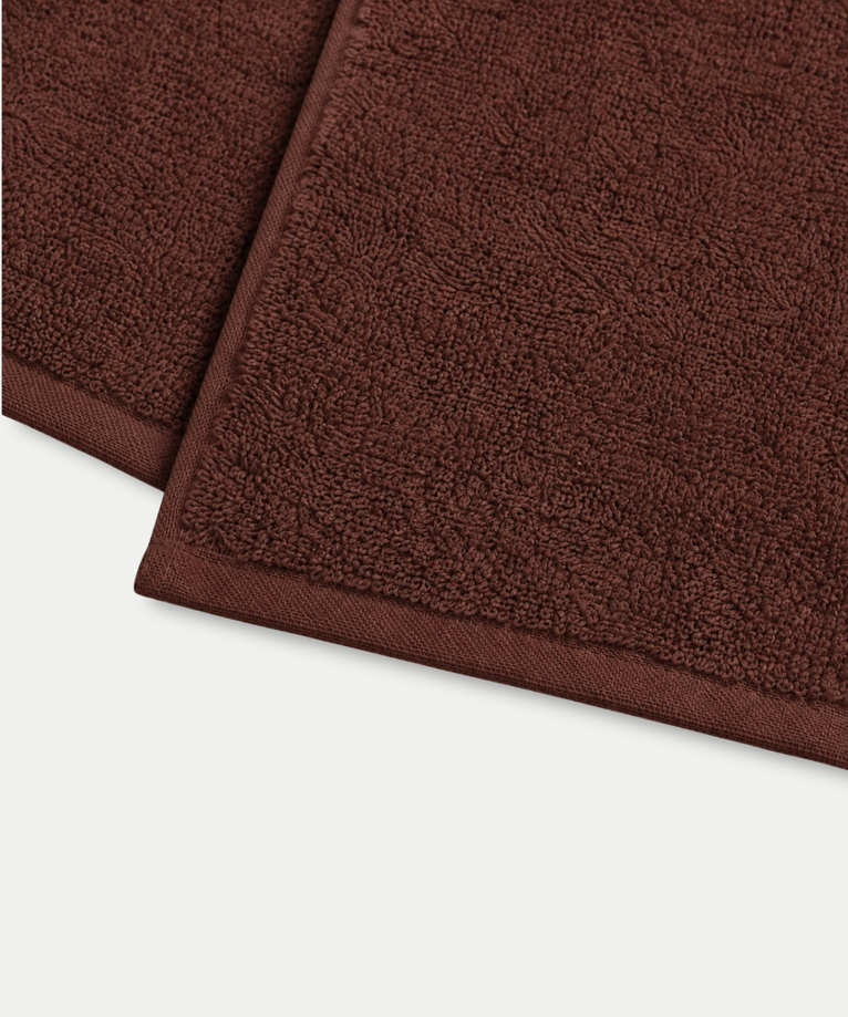 Gästehandtuch Zero-Twist-Baumwolle 30x30 cm (4 Stk.) + 40x60 cm (2 Stk.) | Chestnut