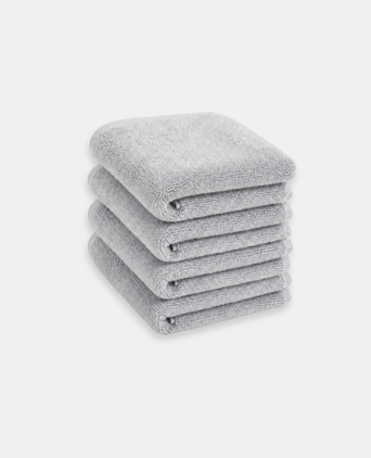 Gästehandtücher Zero-Twist-Baumwolle 30x30 cm (4 St.) | Silbergrau Gästehandtücher Zero-Twist-Baumwolle 30x30 cm (4 St.) | Silbergrau