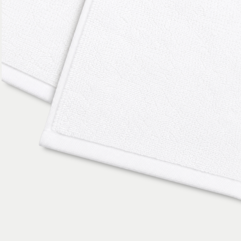 Gästehandtücher Zero-Twist-Baumwolle 30x30 cm (4 St.) | Weiß
