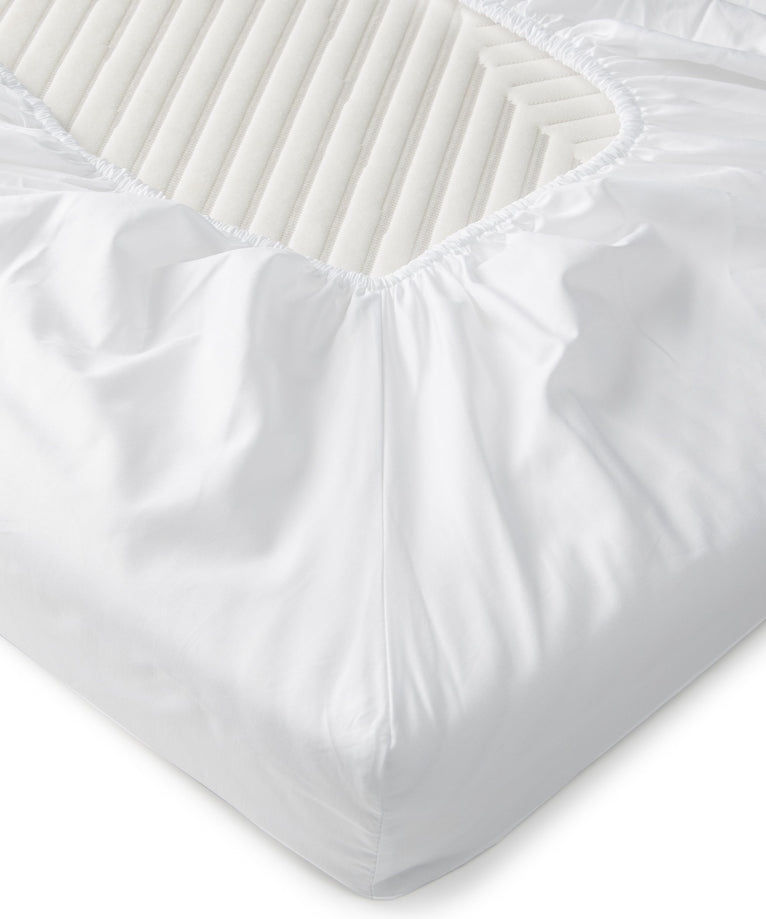 Spannbettlaken Ägyptische Baumwolle Satin 400TC | Weiß | Outlet