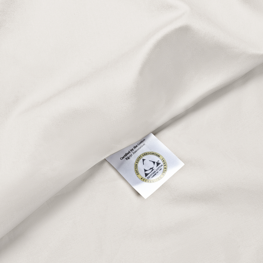 2er-Set Kissenbezüge Ägyptische Baumwolle Satin 400 TC | Cream