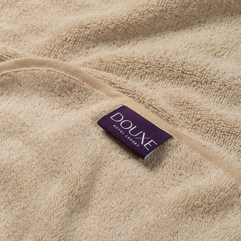 Baby-Badecape Latte + Waschlappen Latte