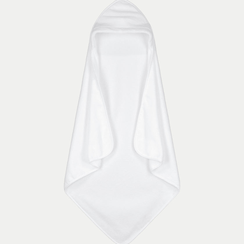 Badcape Baby zero-twist katoen | Wit