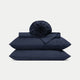 Bettwäsche Set & Spannbettlaken aus Satin | Harbour Blue