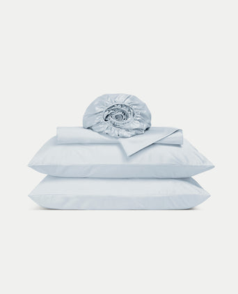 Bettbezug-Set & Spannbettlaken Satin Pastel Blue Bettbezug-Set & Spannbettlaken Satin Pastel Blue