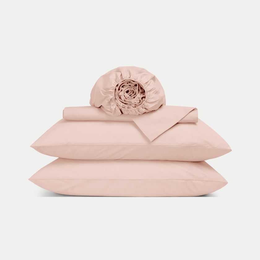 Bettbezug-Set & Spannbettlaken Perkal Blush Pink
