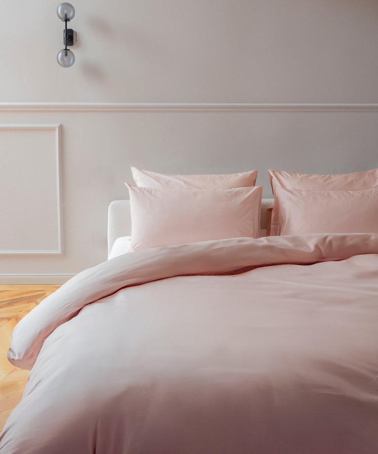 Bettbezug-Set ägyptische Baumwolle Perkal 400TC | Blush Pink