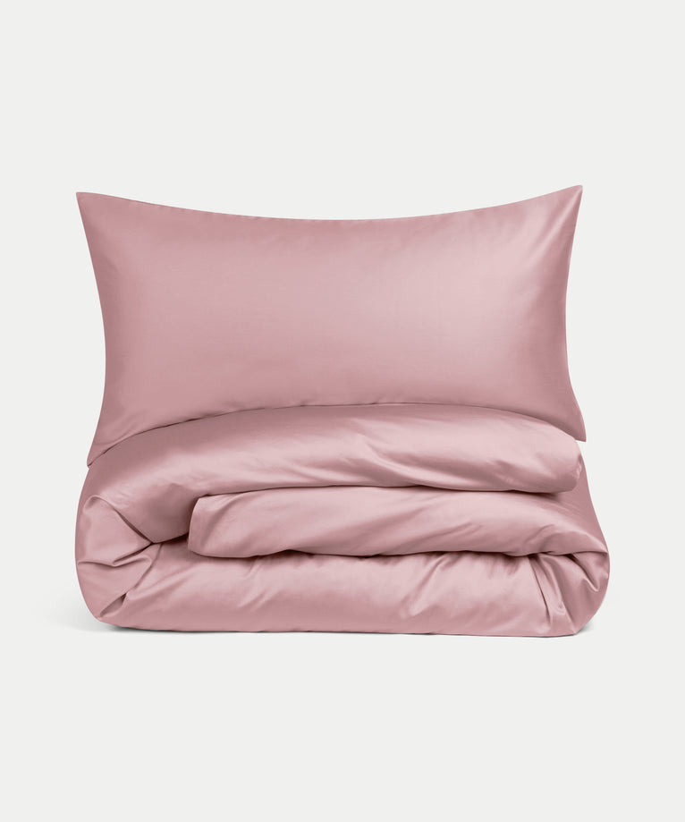 Kinderbettbezug ägyptische Baumwolle Satin 400TC blush pink - Petit Hôtel