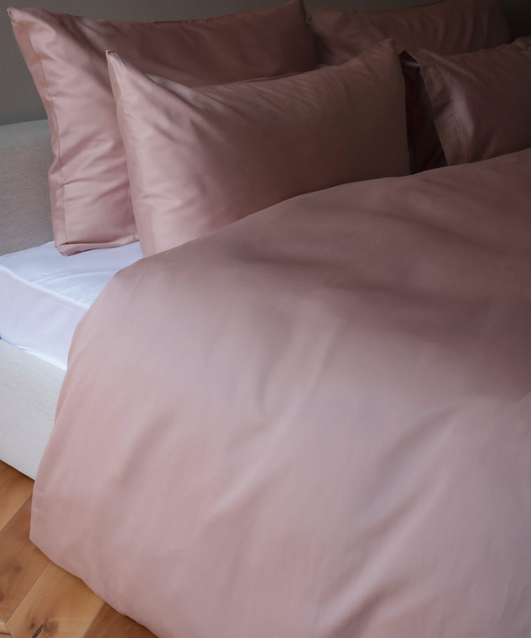 Bettbezug-Set ägyptische Baumwolle Satin 400TC | Blush Pink