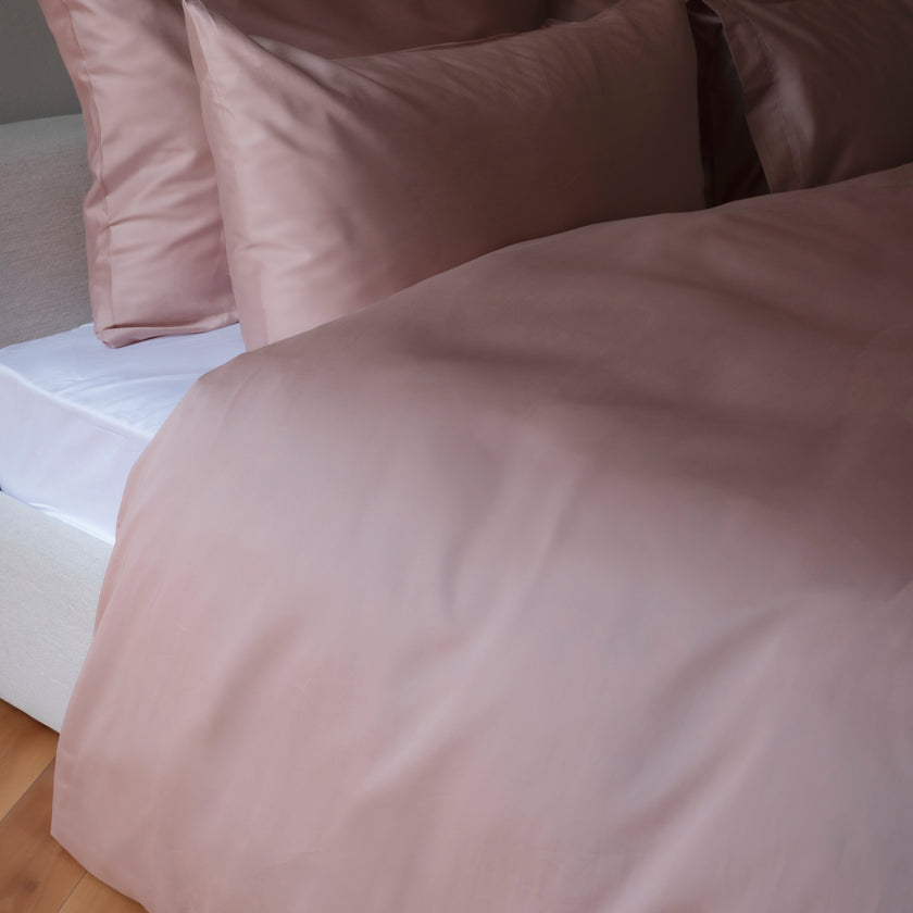 Bettbezug-Set ägyptische Baumwolle Satin 400TC | Blush Pink