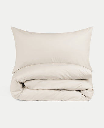 Kinder Bettwäsche Set Ägyptische Baumwolle Perkal 400TC Chalk White - Petit Hôtel Kinder Bettwäsche Set Ägyptische Baumwolle Perkal 400TC Chalk White - Petit Hôtel