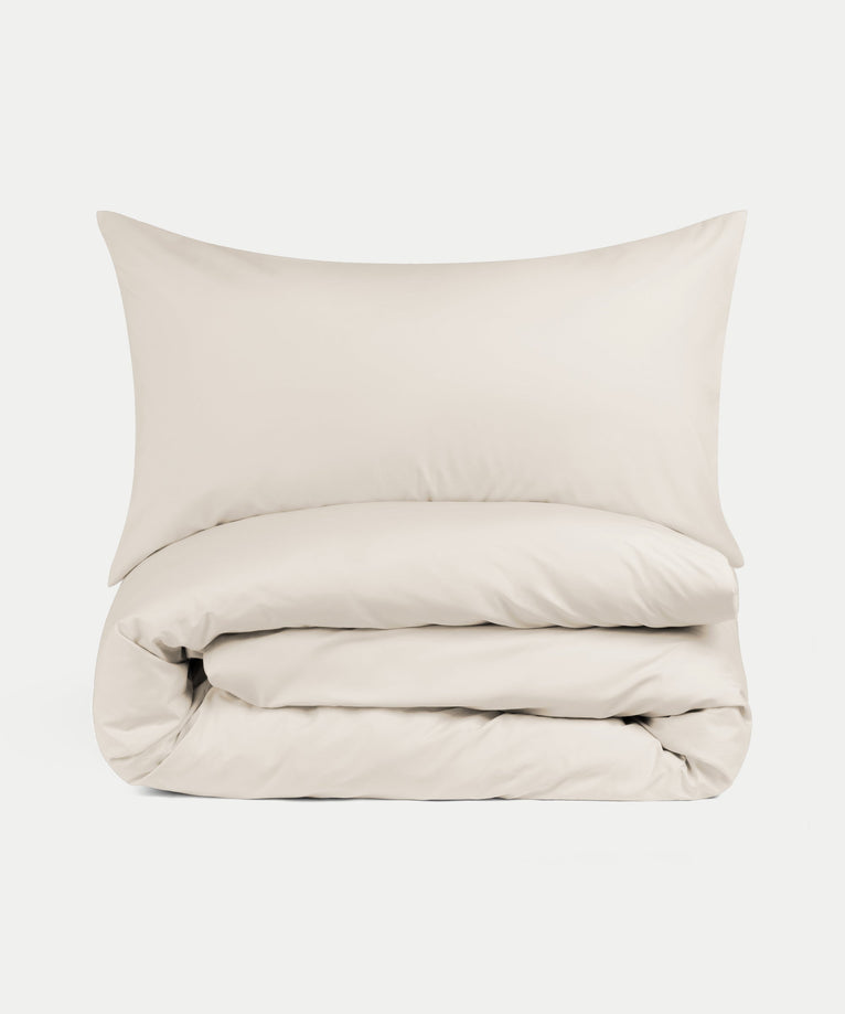 Kinder Bettwäsche Set Ägyptische Baumwolle Perkal 400TC Chalk White - Petit Hôtel