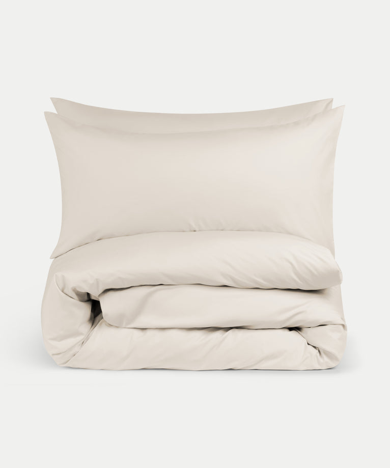 Bettwäsche Set Ägyptische Baumwolle 400TC Perkal | Chalk White