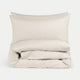 Bettwäsche Set Ägyptische Baumwolle 400TC Perkal | Chalk White