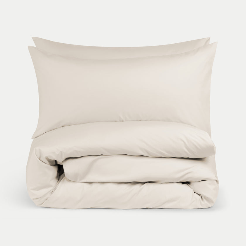 Bettwäsche Set Ägyptische Baumwolle 400TC Perkal | Chalk White