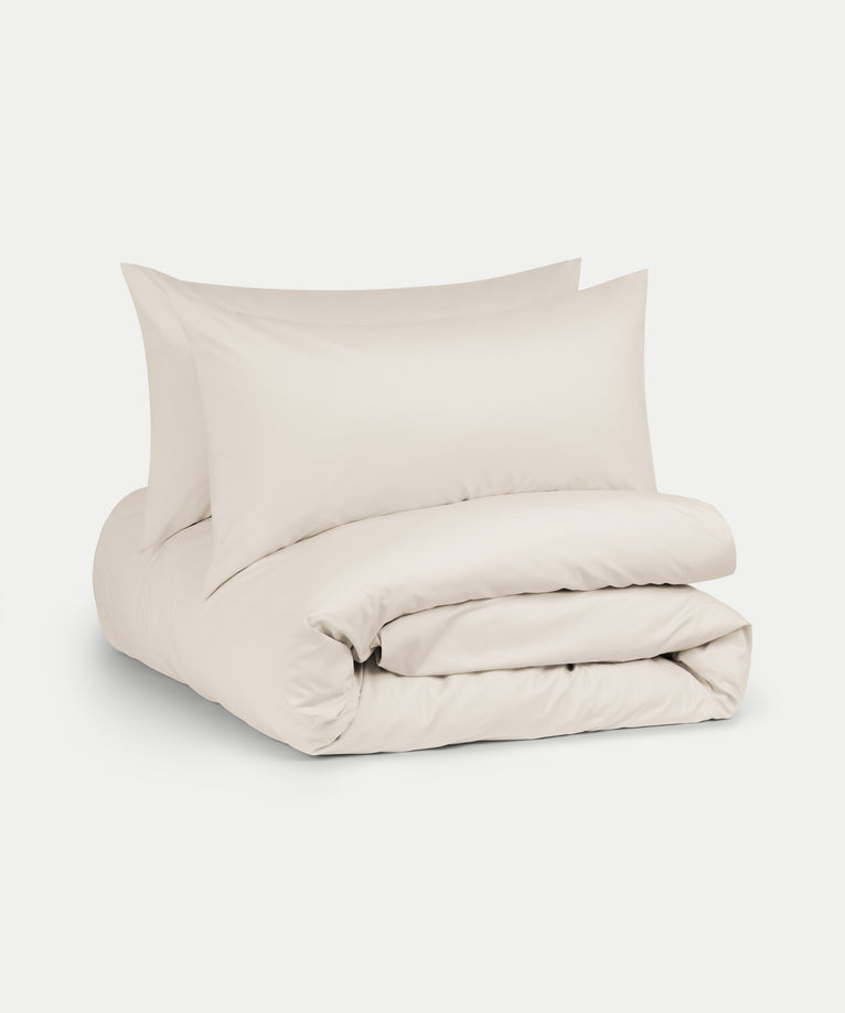 Bettwäsche Set Ägyptische Baumwolle 400TC Perkal | Chalk White