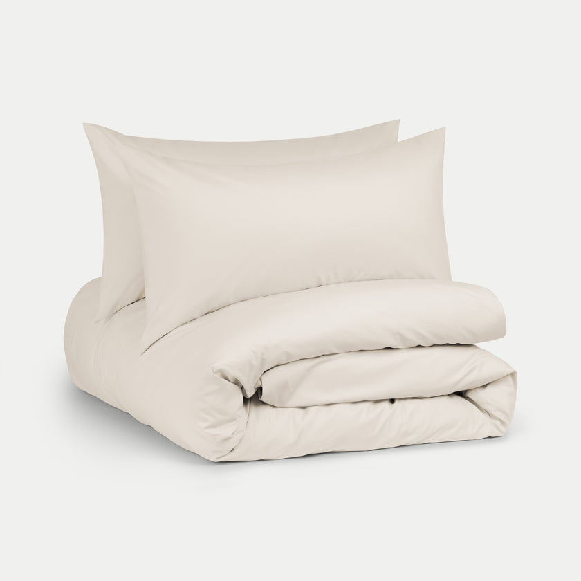 Bettwäsche Set Ägyptische Baumwolle 400TC Perkal | Chalk White