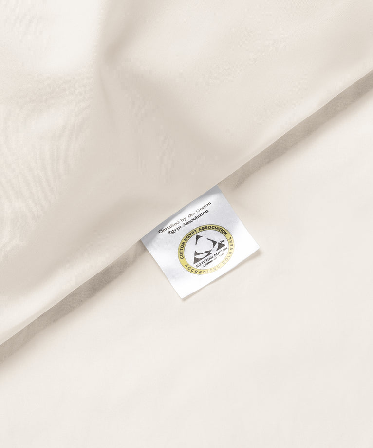Bettbezug-Set ägyptische Baumwolle Perkal 400TC | Chalk White