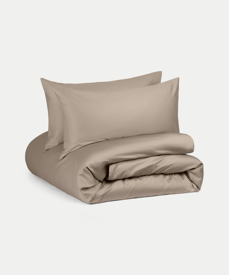 Bettbezug-Set ägyptische Baumwolle Satin 400TC | Champagner