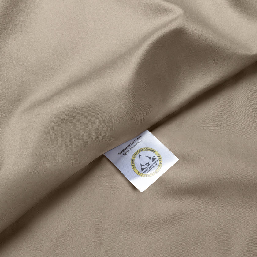 Bettbezug-Set ägyptische Baumwolle Satin 400TC | Champagner
