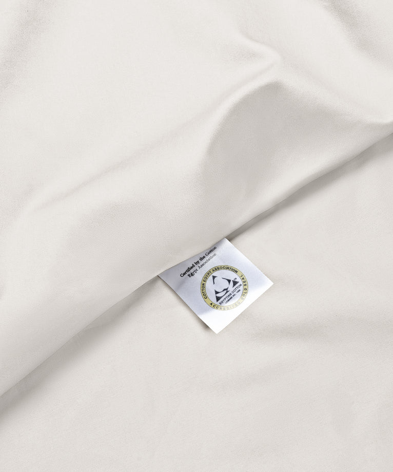 Bettwäsche-Set + Spannbettlaken aus ägyptischer Baumwolle Satin | Cream