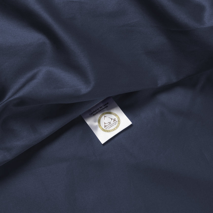 Bettbezug-Set ägyptische Baumwolle Satin 400TC | Harbour Blue