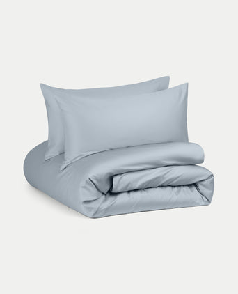 Bettwäsche Set Ägyptische Baumwolle 400TC Satin | Misty Blue Bettwäsche Set Ägyptische Baumwolle 400TC Satin | Misty Blue