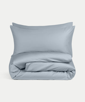 Bettwäsche Set Ägyptische Baumwolle 400TC Satin | Misty Blue Bettwäsche Set Ägyptische Baumwolle 400TC Satin | Misty Blue