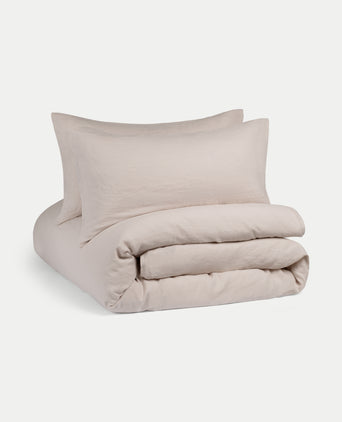 Bettwäsche Set & Spannbettlaken Gewaschenem Leinen | Oat Bettwäsche Set & Spannbettlaken Gewaschenem Leinen | Oat