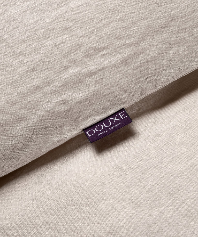 Bettwäsche Set & Spannbettlaken Gewaschenem Leinen | Oat