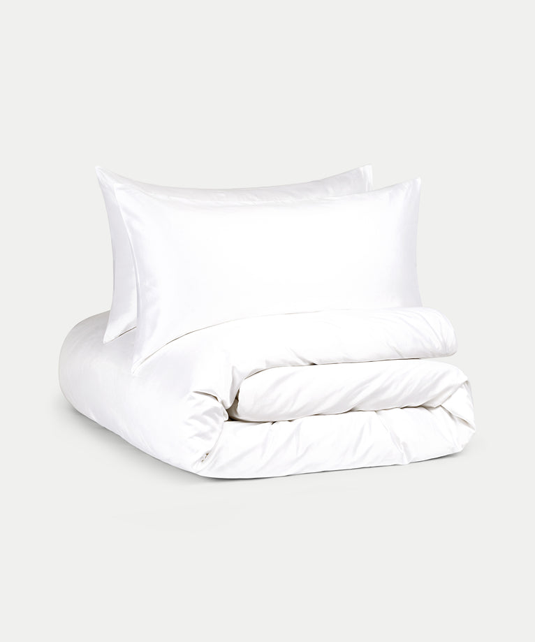 Okura Bettbezug-Set ägyptische Baumwolle 600TC Satin | Weiß