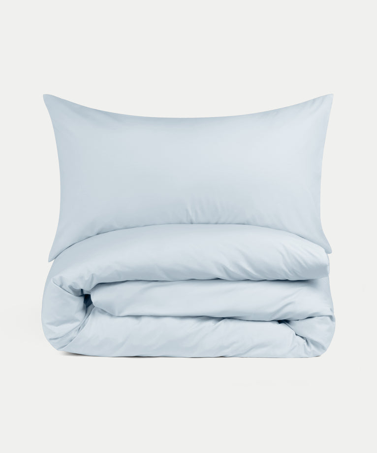 Bettwäsche Set & Spannbettlaken aus Perkal | Pastellblau