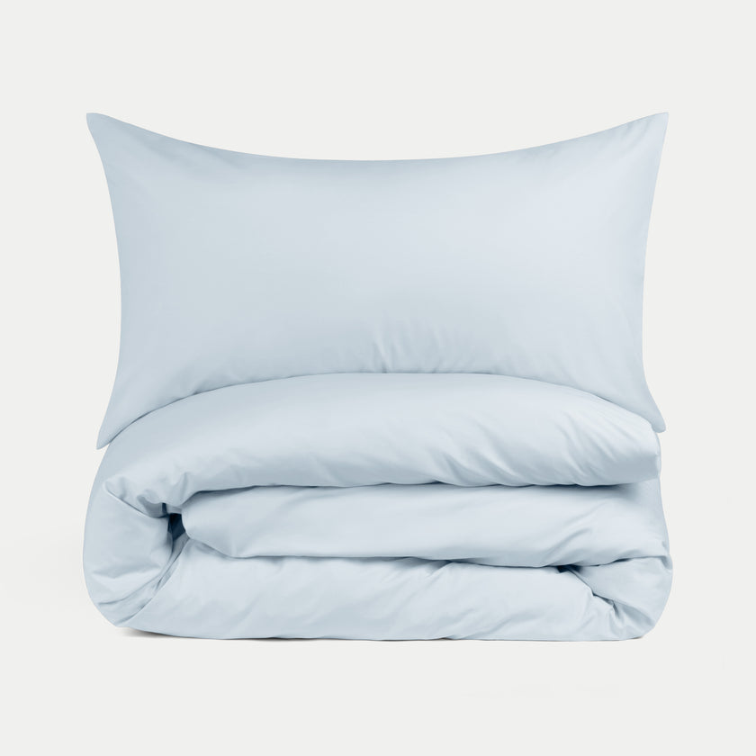 Bettwäsche Set & Spannbettlaken aus Perkal | Pastellblau