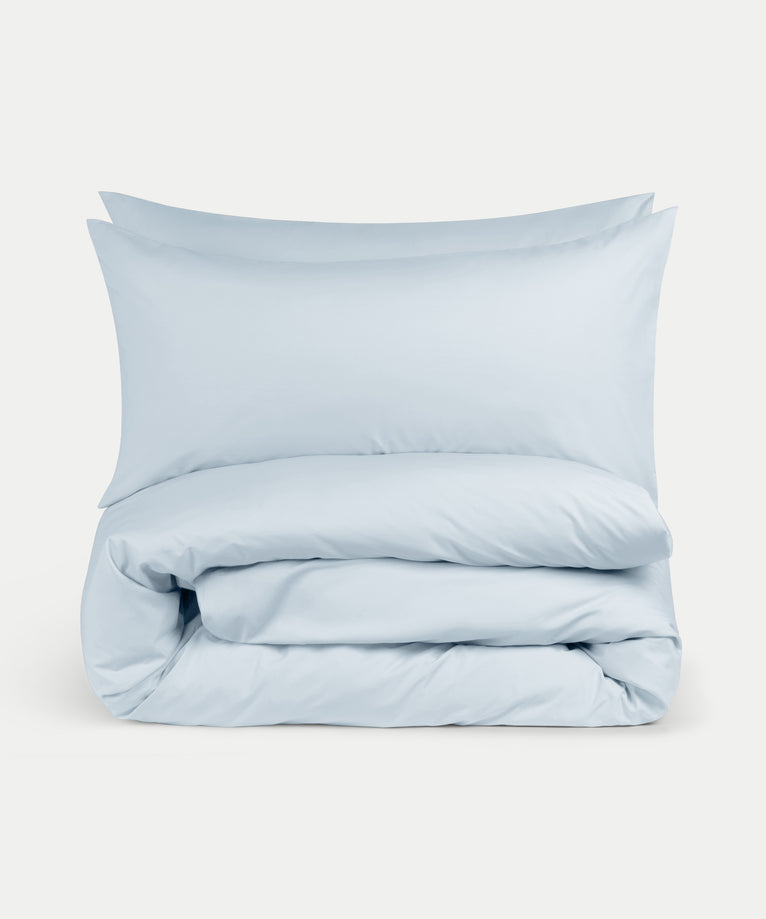 Bettwäsche Set Ägyptische Baumwolle 400TC Perkal | Pastellblau