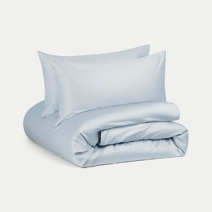 Bettwäsche Set Ägyptische Baumwolle 400TC Satin | Pastellblau