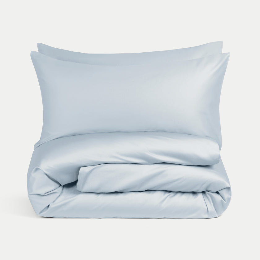Bettwäsche Set Ägyptische Baumwolle 400TC Satin | Pastellblau