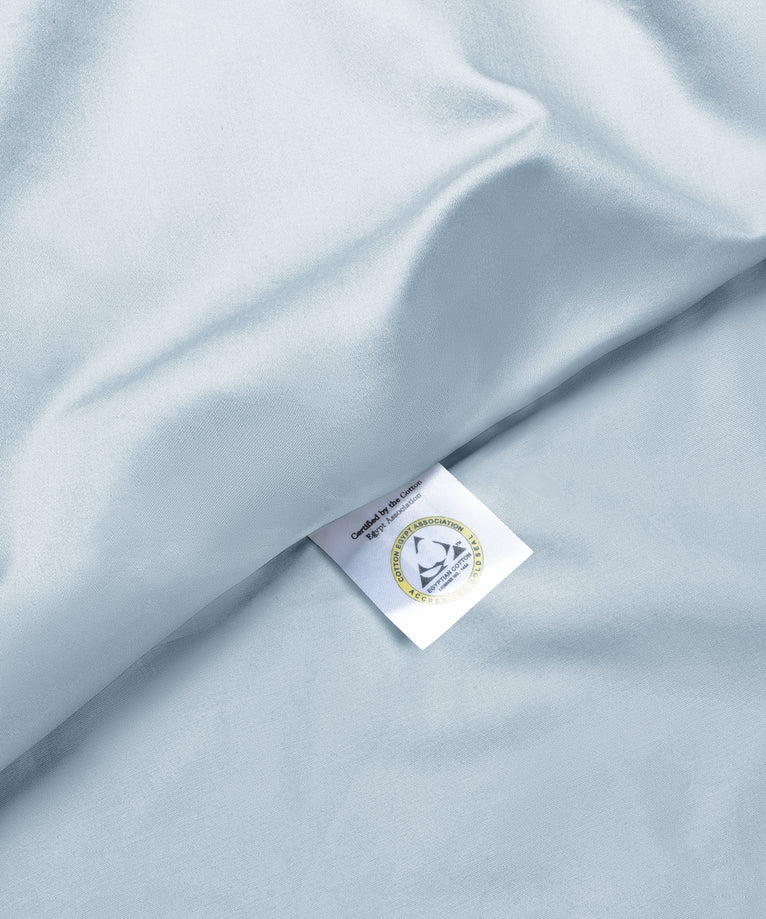 Bettbezug-Set ägyptische Baumwolle Satin 400TC | Pastel Blue