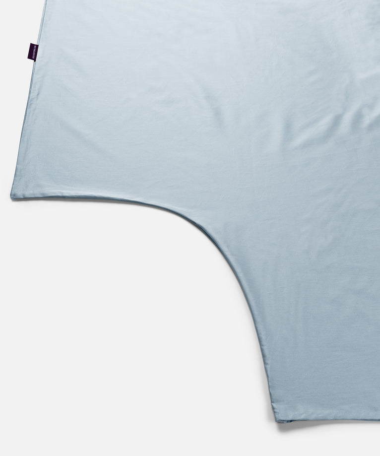 Bettwäsche Set & Spannbettlaken aus Satin | Pastellblau