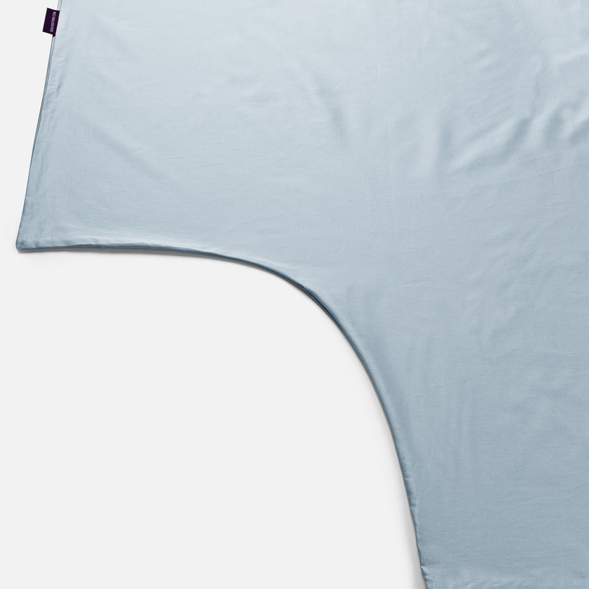 Bettwäsche Set & Spannbettlaken aus Satin | Pastellblau