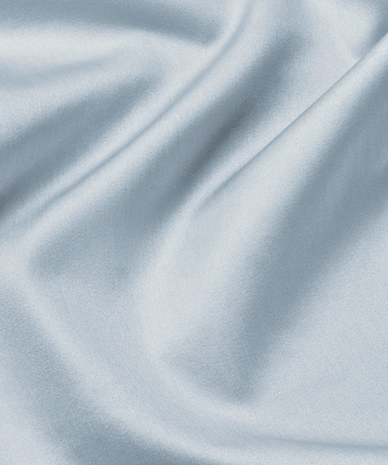 Bettwäsche Set & Spannbettlaken aus Satin | Pastellblau