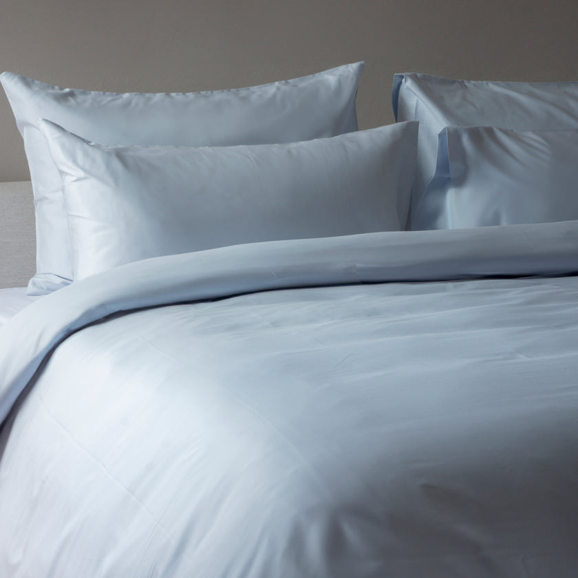 Bettwäsche Set Ägyptische Baumwolle 400TC Satin | Pastellblau