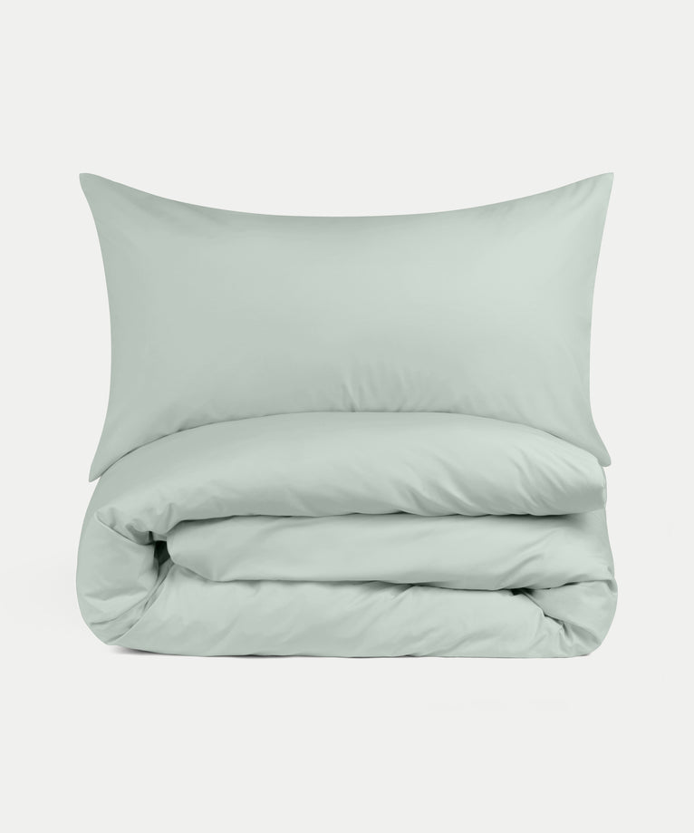 Bettbezug-Set ägyptische Baumwolle Perkal 400TC | Pastel Green