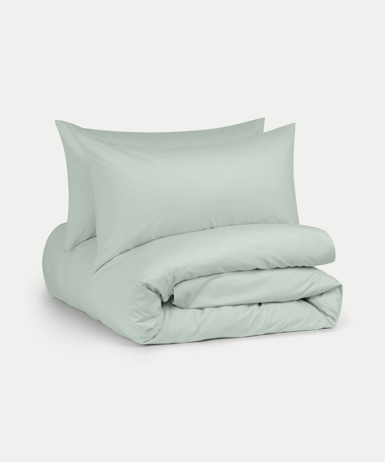Bettbezug-Set ägyptische Baumwolle Perkal 400TC | Pastel Green