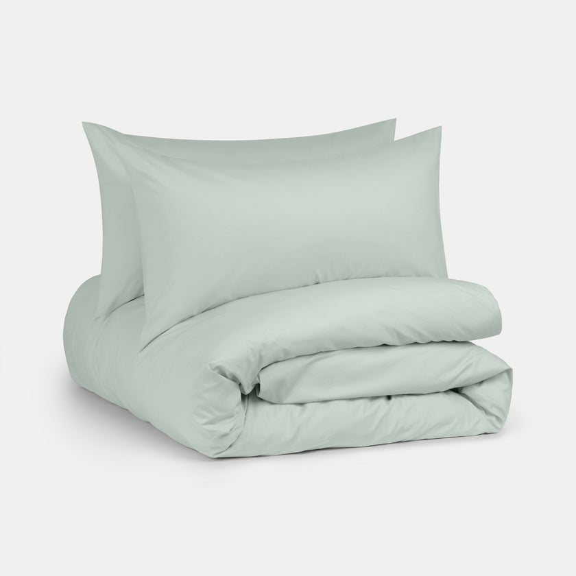 Bettbezug-Set ägyptische Baumwolle Perkal 400TC | Pastel Green