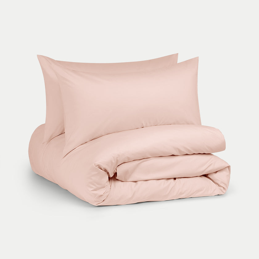 Bettbezug-Set ägyptische Baumwolle Perkal 400TC | Blush Pink