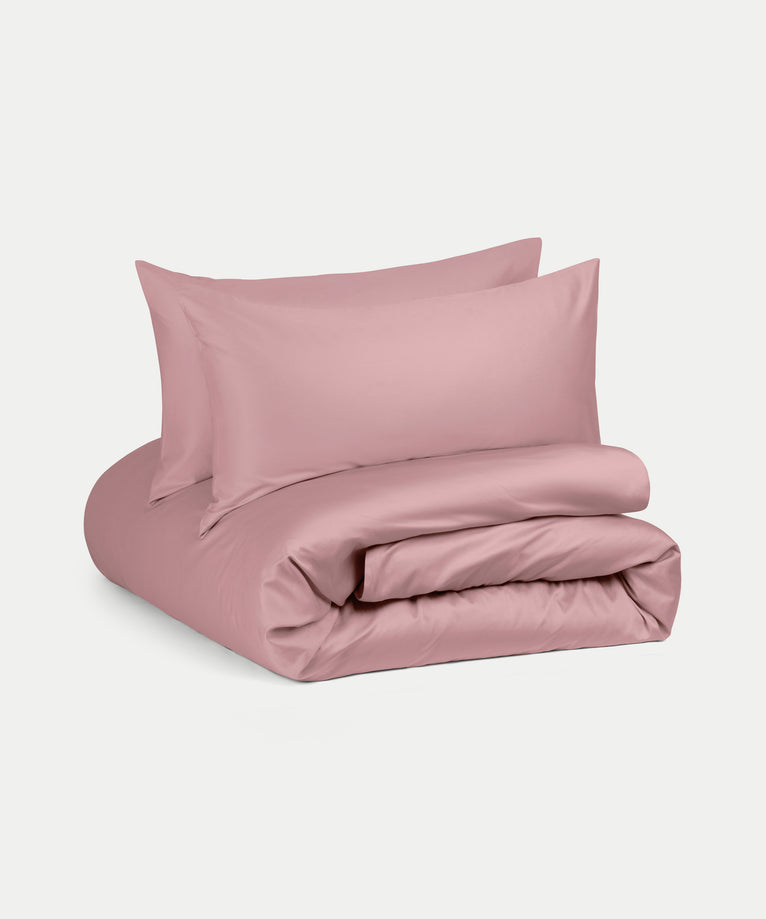 Bettbezug-Set ägyptische Baumwolle Satin 400TC | Blush Pink