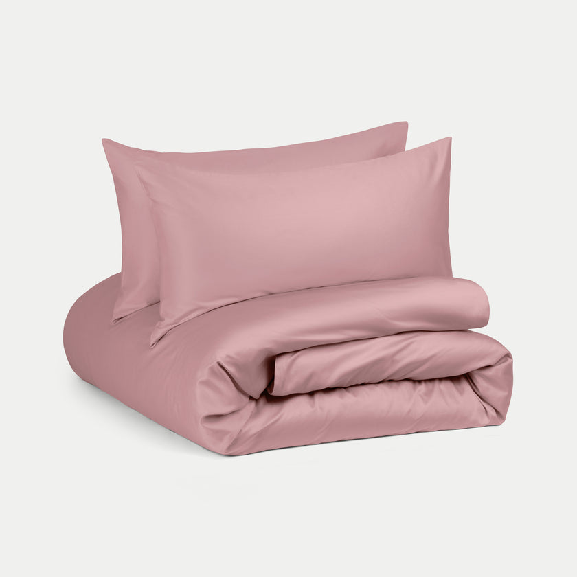 Bettbezug-Set ägyptische Baumwolle Satin 400TC | Blush Pink