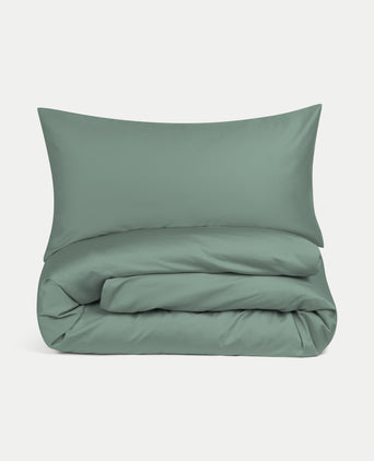Bettbezug-Set ägyptische Baumwolle Satin 400TC | Sage Green Bettbezug-Set ägyptische Baumwolle Satin 400TC | Sage Green