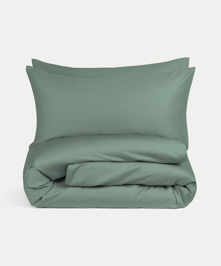 Kinder Bettwäsche Set Ägyptische Baumwolle Satin 400TC Sage Green - Petit Hôtel